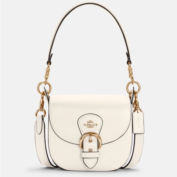 Coach White Leather Kleo Shoulder Bag